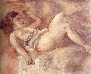 Jules Pascin Nude of sleep like a log Spain oil painting artist
